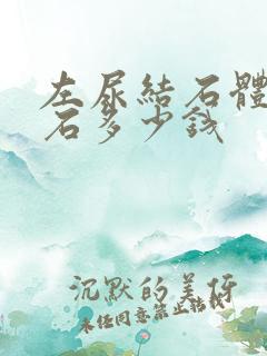 左尿结石体外碎石多少钱