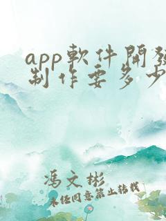 app软件开发制作要多少钱