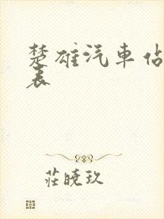 楚雄汽车站时刻表