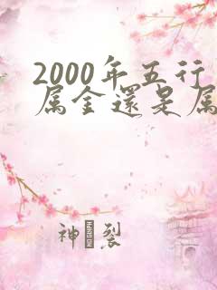 2000年五行属金还是属土