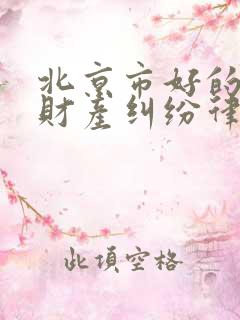 北京市好的离婚财产纠纷律师