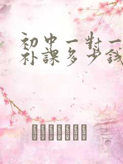 初中一对一数学补课多少钱