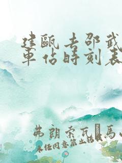 建瓯去邵武的汽车站时刻表