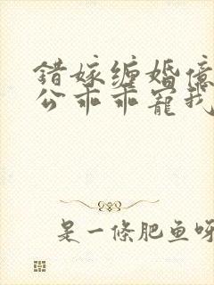 错嫁缠婚亿万老公乖乖宠我