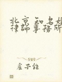 北京 知名婚姻律师事务所