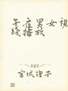 午夜男女视频在线播放