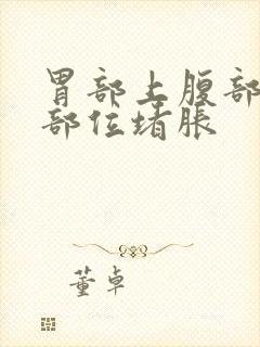 胃部上腹部正中部位堵胀