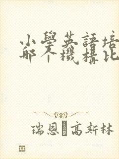 小学英语培训班哪个机构比较好