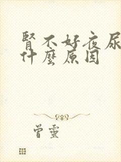 肾不好夜尿多是什么原因