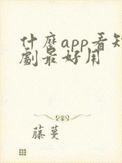 什么app看短剧最好用