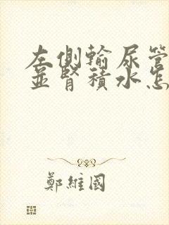 左侧输尿管结石并肾积水怎么治疗