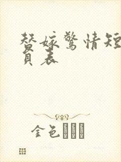 替嫁惊情短剧演员表