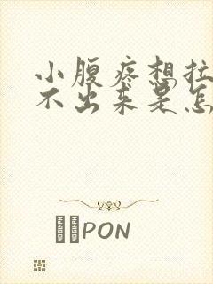 小腹疼想拉屎拉不出来是怎么回事