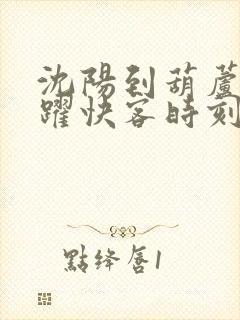 沈阳到葫芦岛虎跃快客时刻表查询