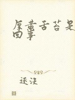 厚黄舌苔是怎么回事