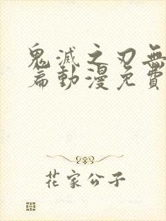 鬼灭之刃无限城篇动漫免费观看