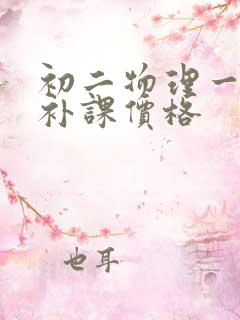 初二物理一对一补课价格