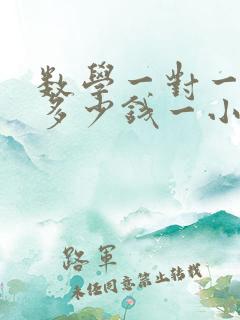 数学一对一辅导多少钱一小时高中