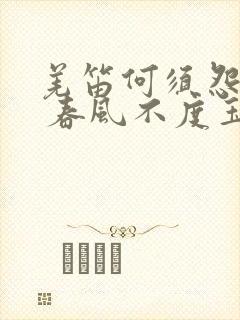 羌笛何须怨杨柳 春风不度玉门关