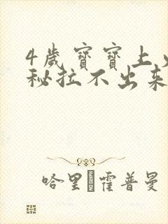 4岁宝宝上火便秘拉不出来怎么办