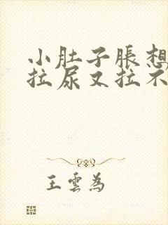 小肚子胀想拉屎拉尿又拉不出来