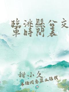 临洮县公交车发车时间表