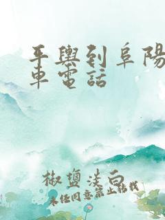 平舆到阜阳大巴车电话