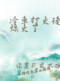 冷车打火后怠速熄火了