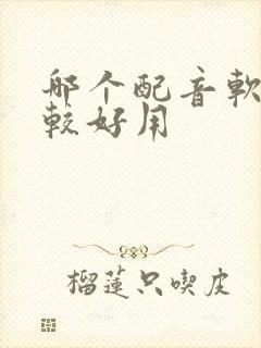 哪个配音软件比较好用