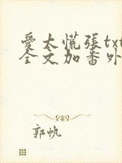爱太慌张txt全文加番外