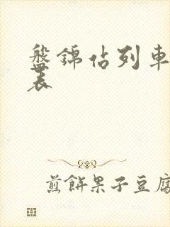 盘锦站列车时刻表