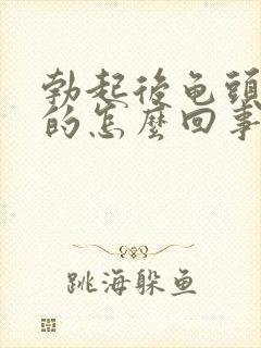 勃起后龟头是软的怎么回事啊