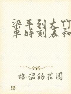 梁平到大竹的汽车时刻表和票价