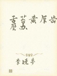 舌苔黄厚齿痕怎么办