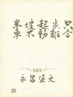 半坡起步只踩刹车不动离合行吗