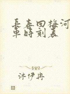 长春回梅河口客车时刻表