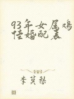 93年女属鸡最佳婚配表