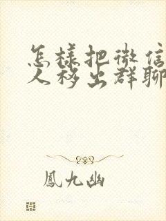 怎样把微信群的人移出群聊