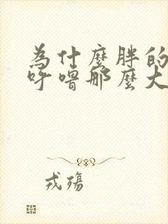 为什么胖的人打呼噜那么大声