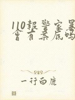 110报警家暴会有案底吗