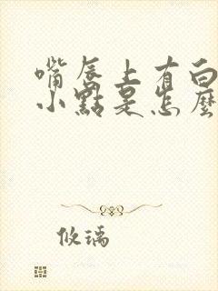 嘴唇上有白色的小点是怎么回事