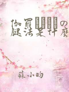 伽罗ちゃんへの腿法是什么