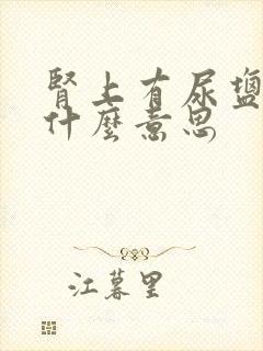 肾上有尿盐结晶什么意思