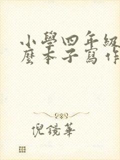 小学四年级用什么本子写作业