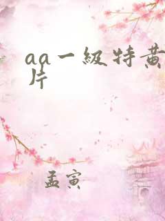 aa一级特黄大片