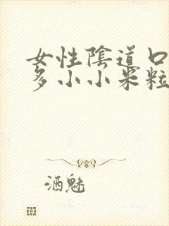 女性阴道口长很多小小米粒是怎么回事