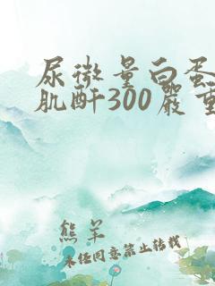 尿微量白蛋白/肌酐300严重吗
