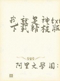 我就是神txt下载精校版