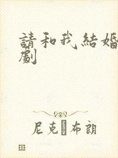 请和我结婚 日剧