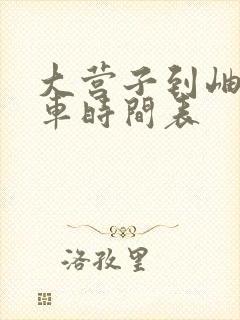 大营子到岫岩客车时间表